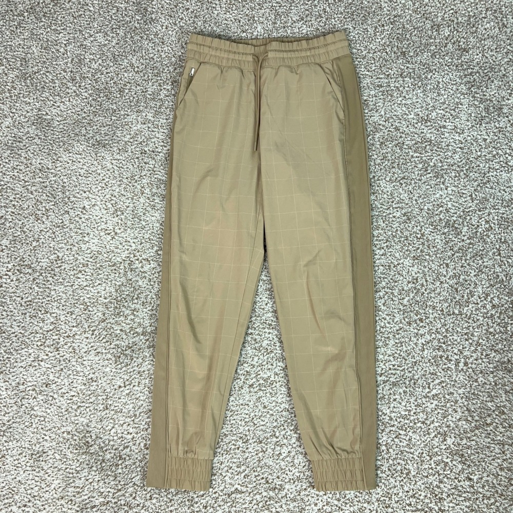 Athleta Pants Womens Small Tan Brooklyn Textured Jogger Casual Workout Gym Sport